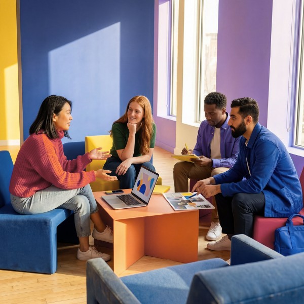 image placeholder: team dialogue